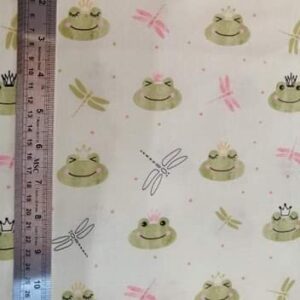 Frogs and dragonfly print