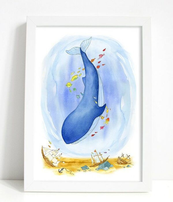 A Whale called Wilbur (A4 PRINT)