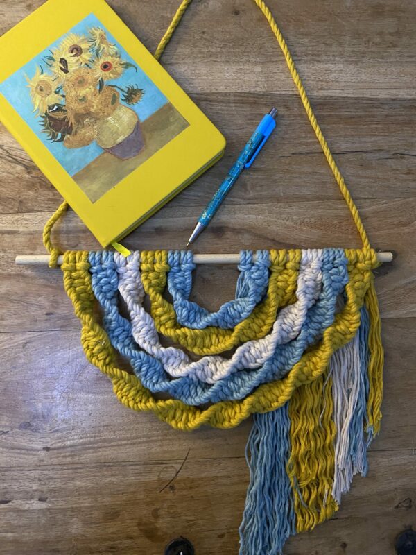 Sunflowers and blue skies wall hanging