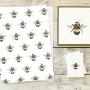 bee gift wrap and tag pack