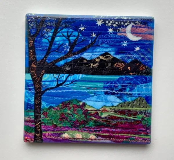 Starry Night Ceramic Coaster