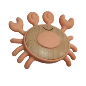 Baby Crab Teether- sunset orange