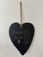 Cegin Nain slate hanging heart