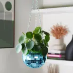 Disco Ball Planter- Blue