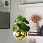 Disco Ball Planter- Gold