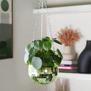 Disco Ball Planter- Green