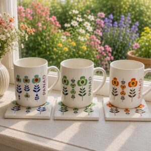 Nostalgic blooms mugs