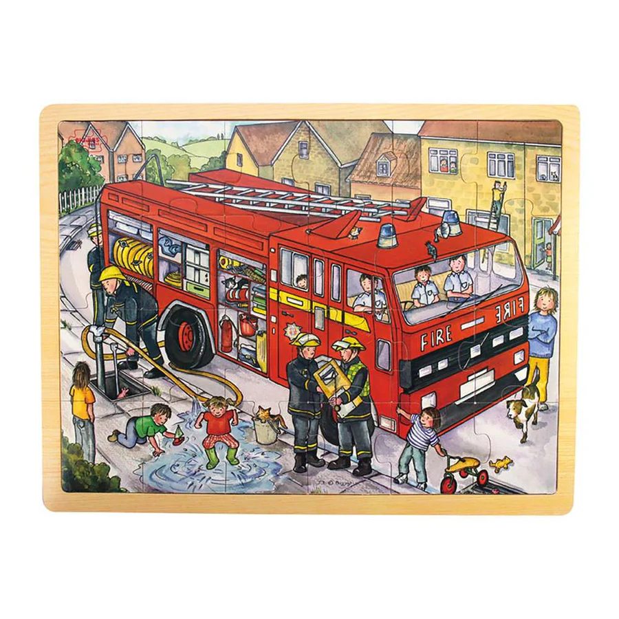 Fire engine tray puzzle
